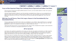 Desktop Screenshot of helpyourselfdivorce.com